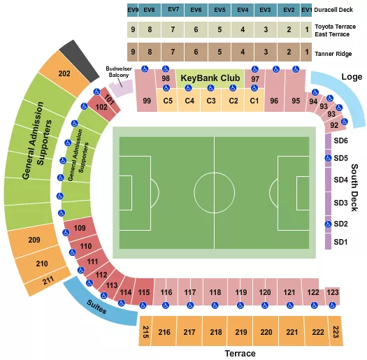 SOCCER Seating Map Seating Chart
