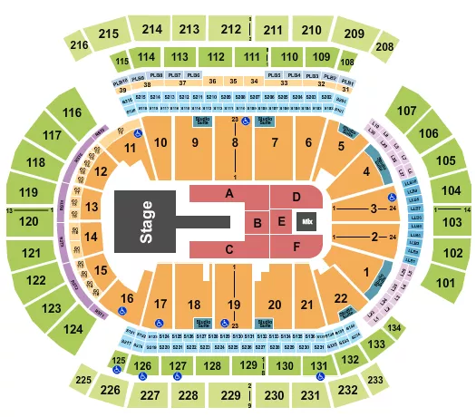 SHAKIRA Seating Map Seating Chart