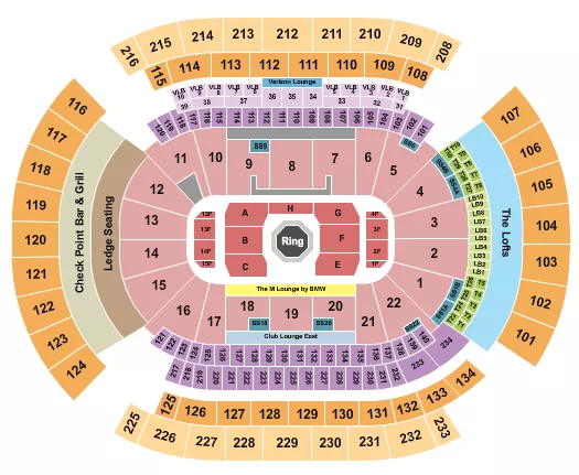 UFC 2 Seating Map Seating Chart