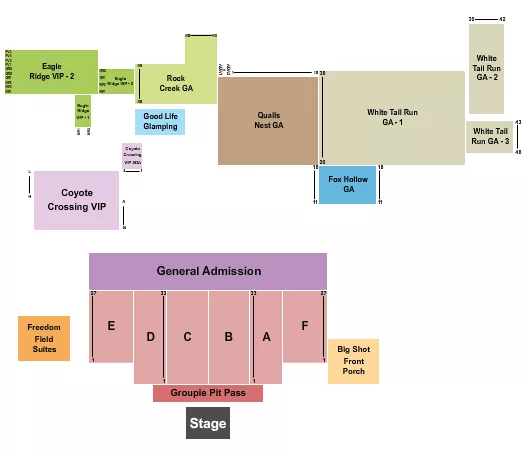 FESTIVAL Seating Map Seating Chart