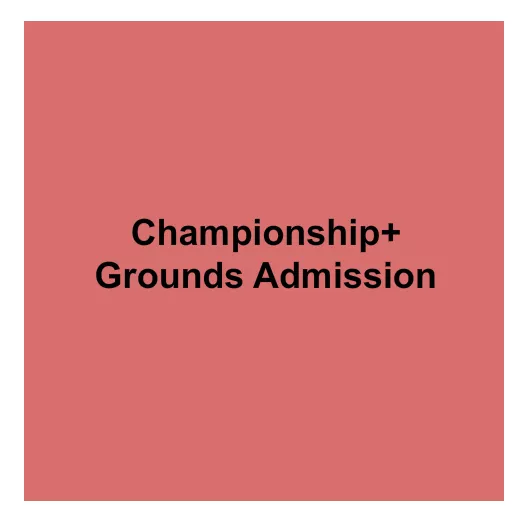 PGA CHAMP Seating Map Seating Chart