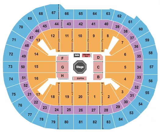WWE Seating Map Seating Chart