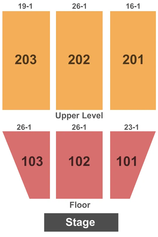 END STAGE Seating Map Seating Chart