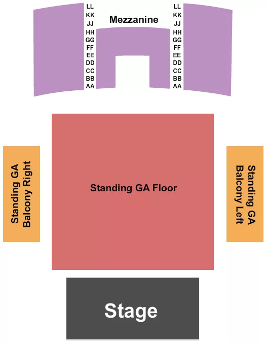 QUEEN ELIZABETH THEATRE TORONTO GA FLR GA RSVD BALCONY Seating Map Seating Chart