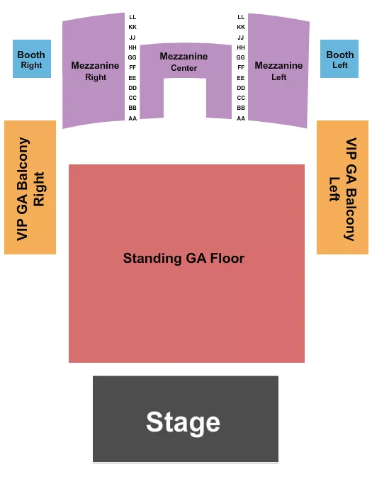 QUEEN ELIZABETH THEATRE TORONTO GA STANDING VIP Seating Map Seating Chart