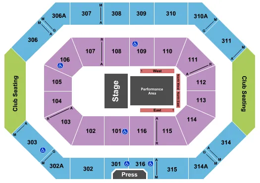 RALPH ENGELSTAD ARENA ND CIRQUE CRYSTAL Seating Map Seating Chart