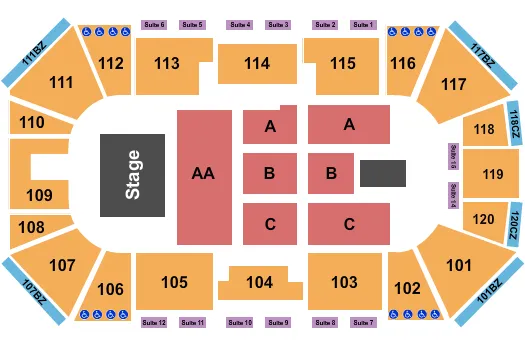 ENDSTAGE Seating Map Seating Chart