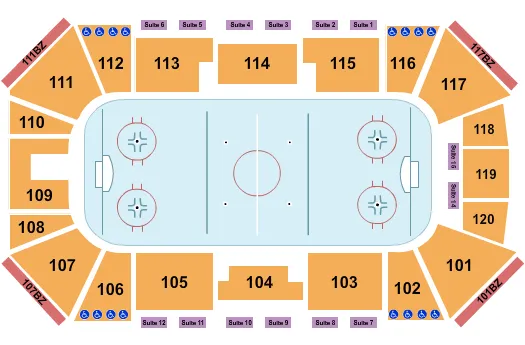 HOCKEY Seating Map Seating Chart