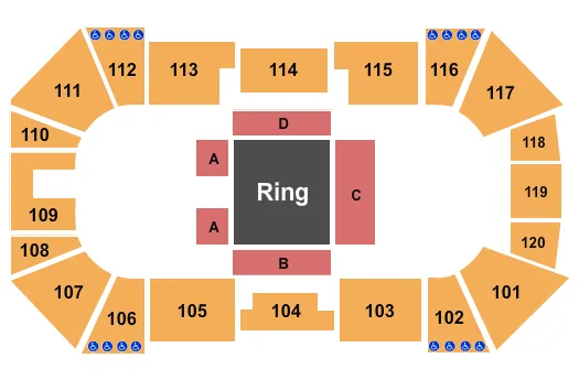 WWE Seating Map Seating Chart
