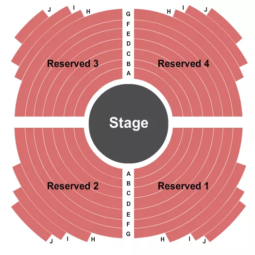 RAMADA WAGON WHEEL THEATRE THEATRE IN THE ROUND Seating Map Seating Chart