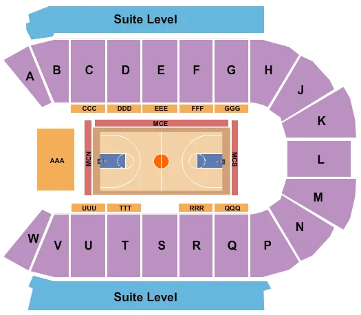 HARLEM GLOBETROTTERS Seating Map Seating Chart