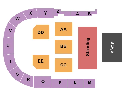 END STAGE Seating Map Seating Chart