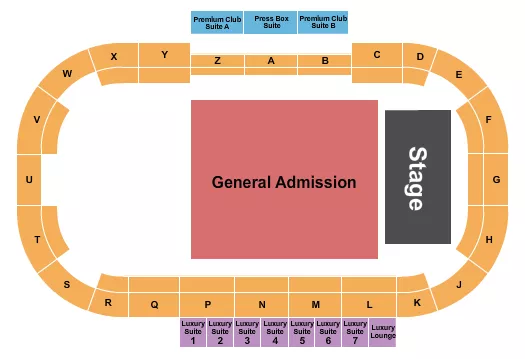 ENDSTAGE GA FLOOR Seating Map Seating Chart