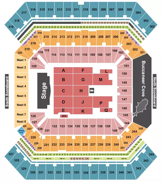 BRUNO MARS Seating Map Seating Chart