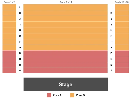 REA GREATHOUSE HALL AT THE WAGNER NOEL PERFORMING ARTS CENTER ENDSTAGE INT ZONE Seating Map Seating Chart