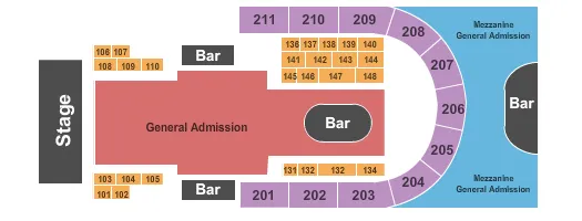 REBEL TORONTO GA FLOOR Seating Map Seating Chart