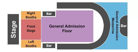 REBEL TORONTO GA FLOOR MEZZ W FRONT STAGE BOOTHS Seating Map Seating Chart