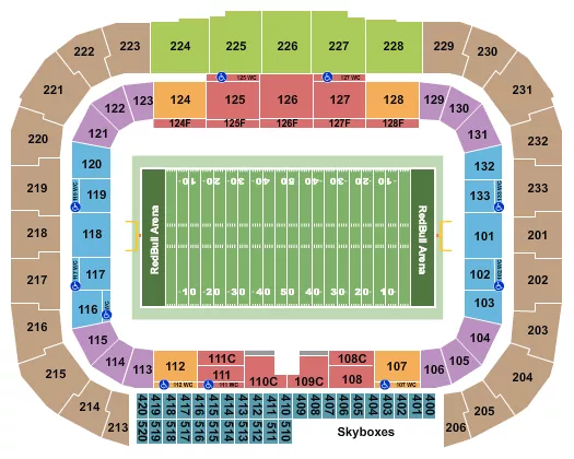 FOOTBALL Seating Map Seating Chart