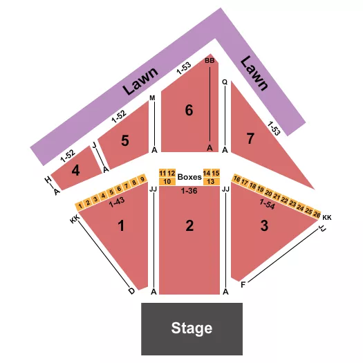 END STAGE Seating Map Seating Chart