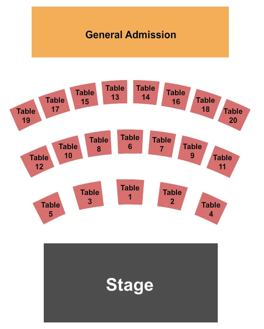 END STAGE Seating Map Seating Chart