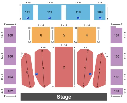 ENDSTAGE ORCHESTRA Seating Map Seating Chart
