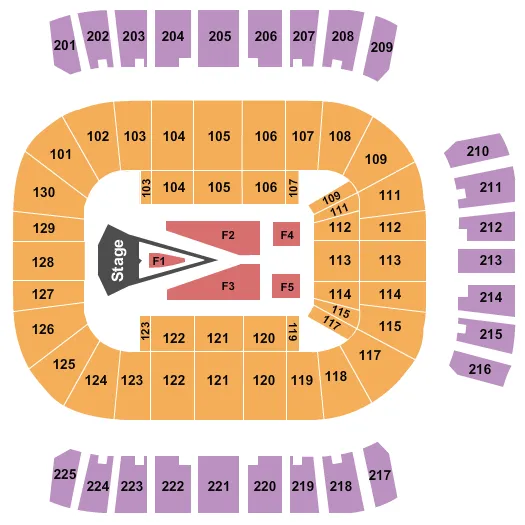FOR KING AND COUNTRY Seating Map Seating Chart
