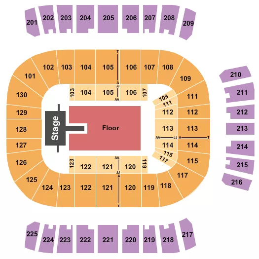 PARKER MCCOLLUM Seating Map Seating Chart
