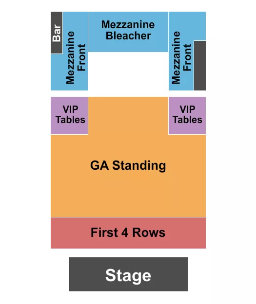 REGENT THEATRE CA ENDSTAGE GA Seating Map Seating Chart