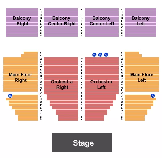 RENAISSANCE THEATRE OH ENDSTAGE NO PIT Seating Map Seating Chart