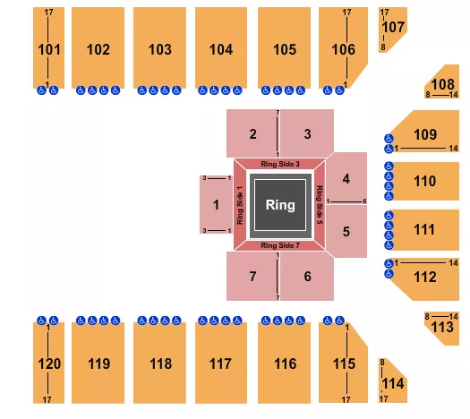 BOXING Seating Map Seating Chart