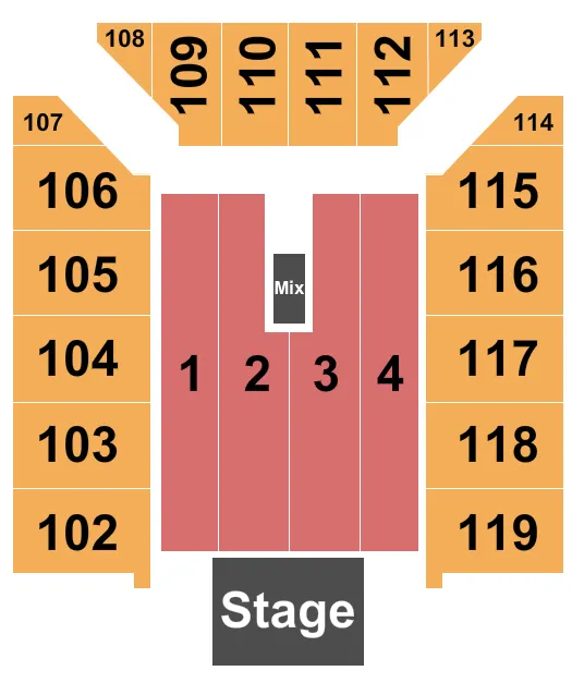 BOY GEORGE Seating Map Seating Chart