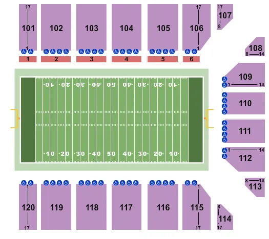 FOOTBALL 2 Seating Map Seating Chart