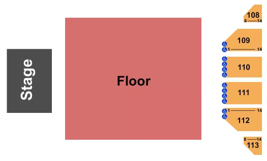 GA FLOOR 1 Seating Map Seating Chart