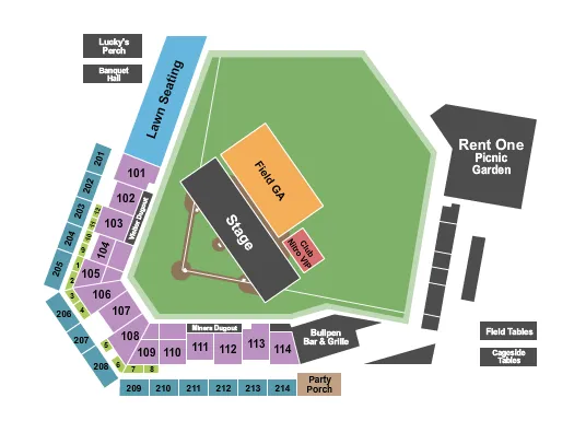 NITRO CIRCUS Seating Map Seating Chart