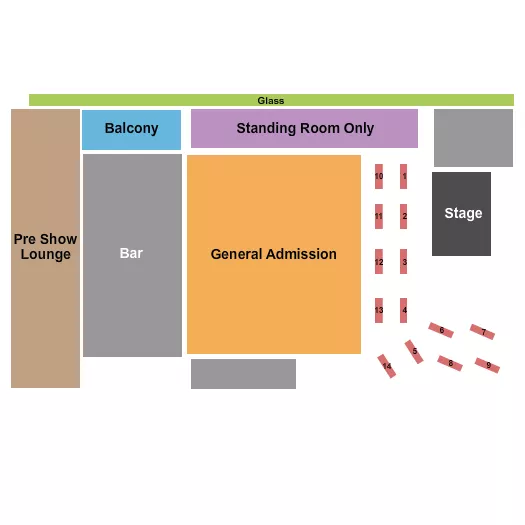 COMEDY Seating Map Seating Chart