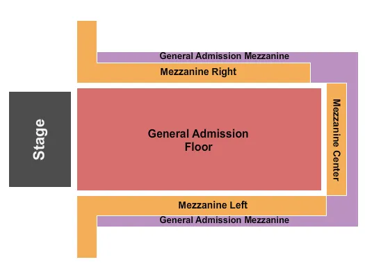GA FLOOR RSV GA MEZZ Seating Map Seating Chart