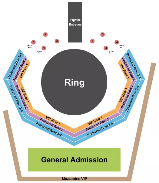 MMA Seating Map Seating Chart