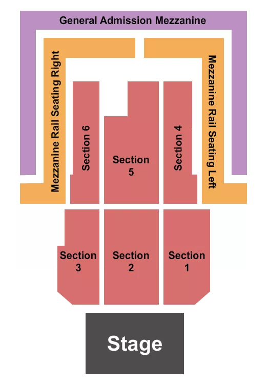 RESERVED MEZZ Seating Map Seating Chart