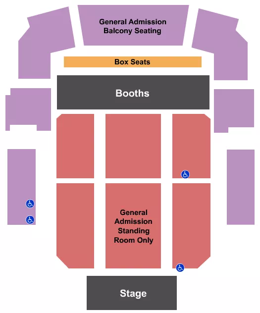 GA FLR GA BALC Seating Map Seating Chart