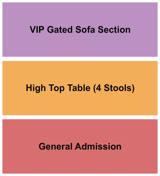 REVERB PA GA VIP TABLE Seating Map Seating Chart
