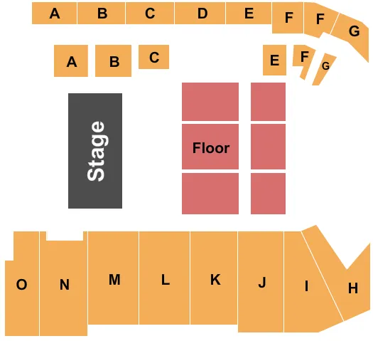 GEORGE THOROGOOD Seating Map Seating Chart