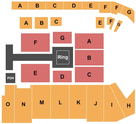 WWE Seating Map Seating Chart