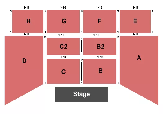 END STAGE Seating Map Seating Chart