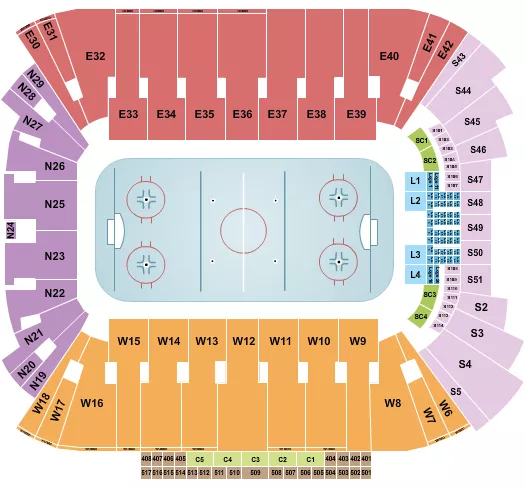 HOCKEY Seating Map Seating Chart
