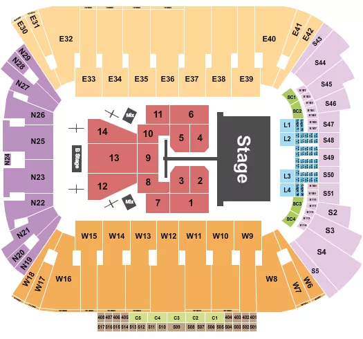 POST MALONE Seating Map Seating Chart