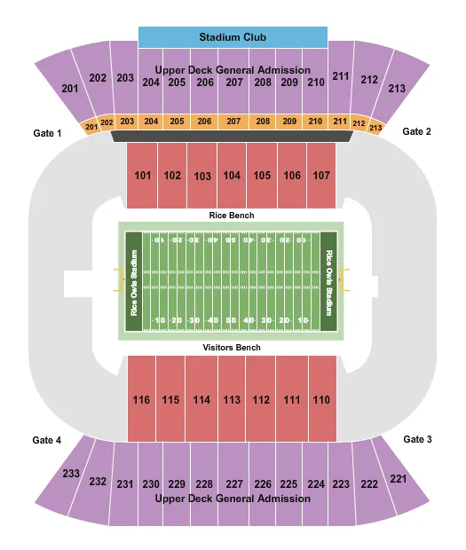 FOOTBALL Seating Map Seating Chart