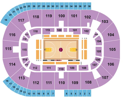 COCA COLA COLISEUM BASKETBALL GLOBETROTTERS Seating Map Seating Chart