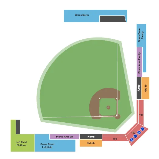 BASEBALL 2020 Seating Map Seating Chart