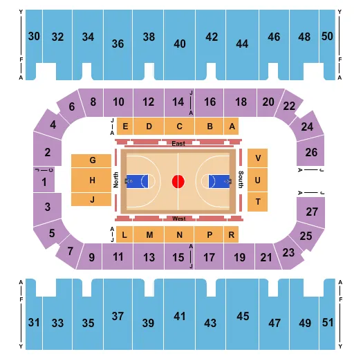 BASKETBALL Seating Map Seating Chart