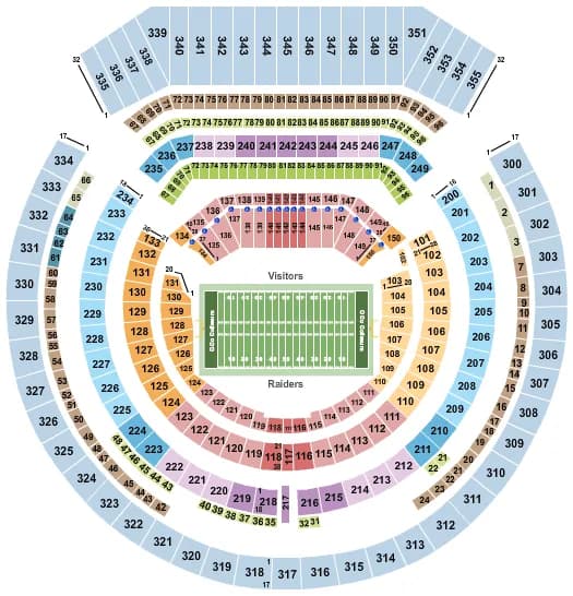 FOOTBALL Seating Map Seating Chart